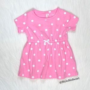 Carter’s pink and white polka dot dress